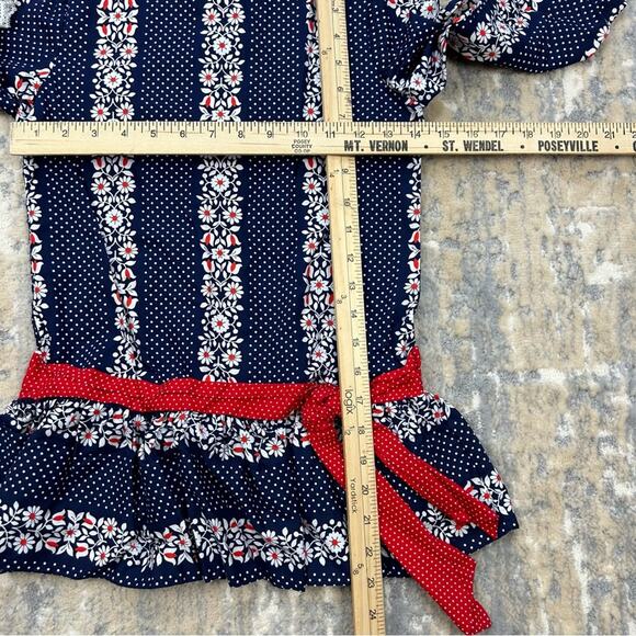 Vintage 60’s Youngland Navy Floral Dress size 6 - Picture 4 of 7
